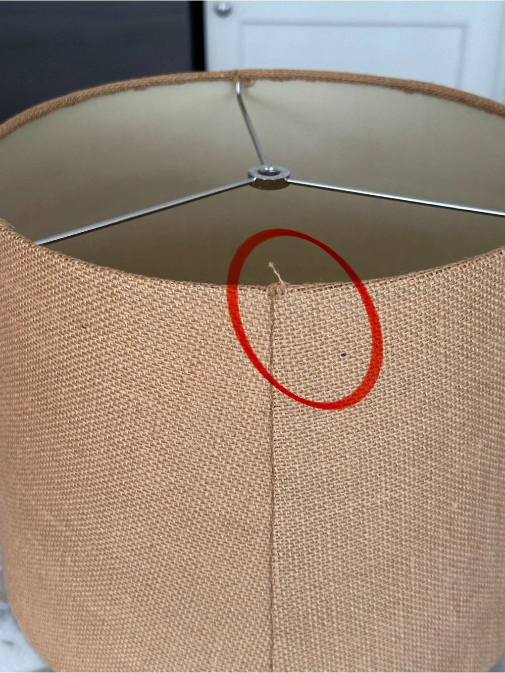 Tan Burlap Drum Table Lamp Shade